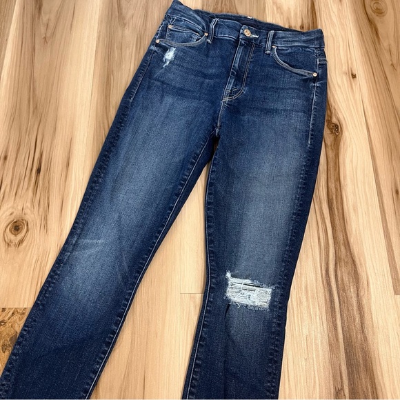 Mother Jeans Women's 25 High Waisted Looker Ankle Fray Skinny Close To The Edge - Picture 2 of 11